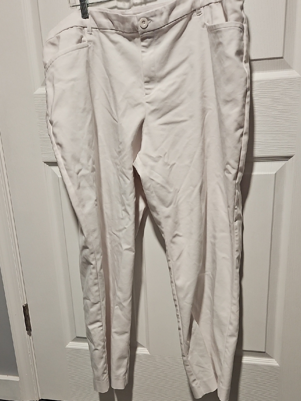 CJ Banks White Women's Tapered Dress Pants